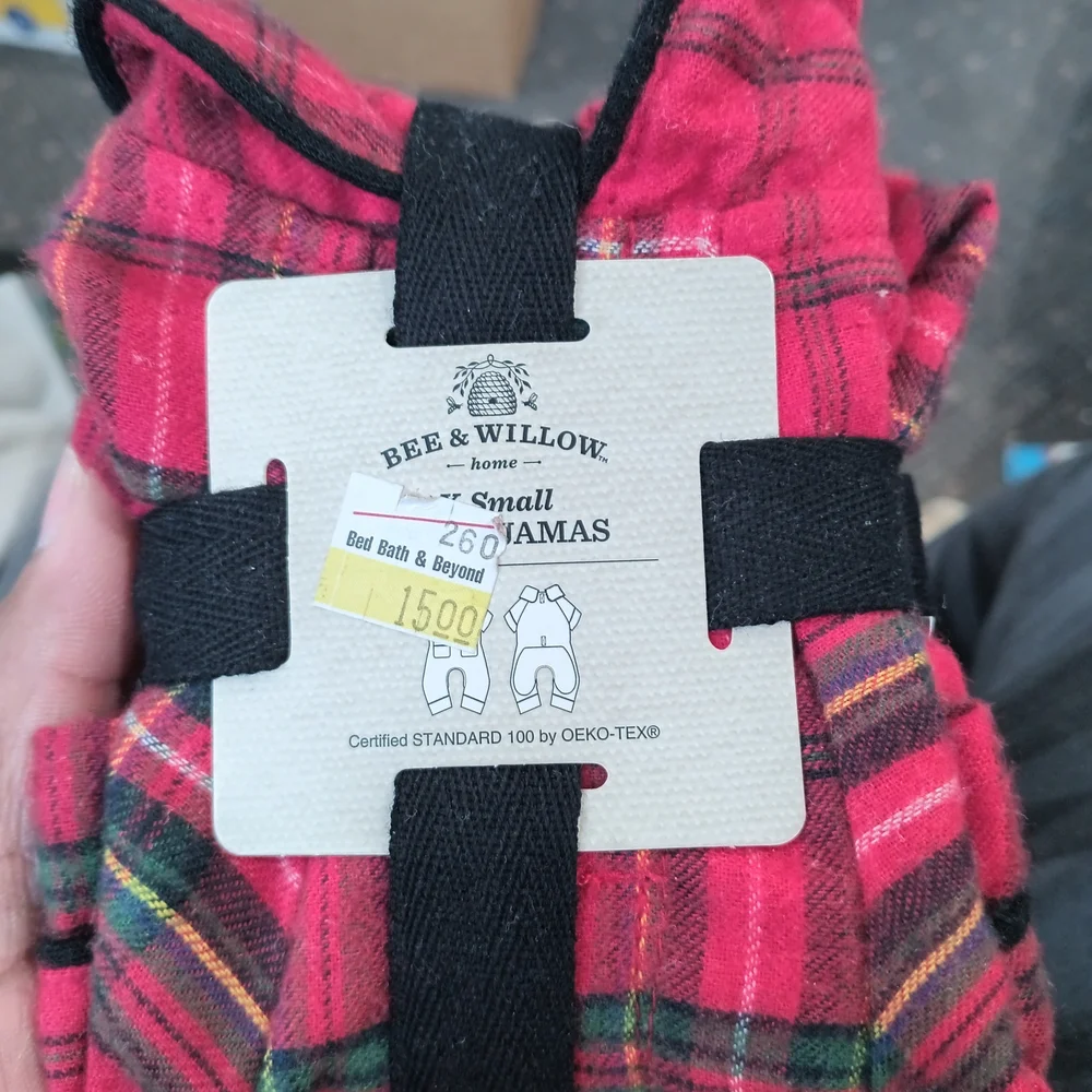 Bee & Willow Red Plaid Pet Pajamas - Picture 1 of 3
